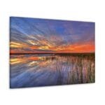 Günbatımı ve Göl kanvas tablo