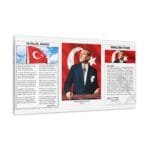gençliğe hitabe istiklal marşı atatürk tasarımlı kanvas tablo