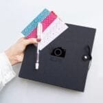 Siyah Anı Defteri+30 Adet Fotoğraf Baskısı+Jel Kalem+Bant