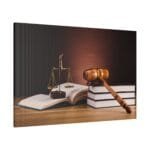 kitap ve tokmak kanvas tablo