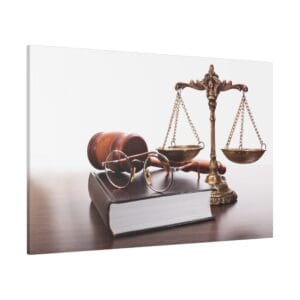 kitap ve tokmak kanvas tablo