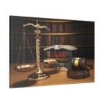 kitap ve tokmak kanvas tablo