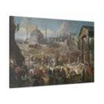 Jean-Baptiste van Mour Sultanı Karşılama Kanvas Tablo