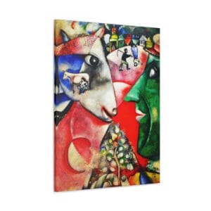 Marc Chagall I And The Village kanvas Tablo