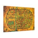 Matrakcı Nasuh Tebriz Haritası Kanvas Tablo