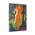 Ernst Ludvig Nude in Orange and Yellow 1930 Kanvas Tablo