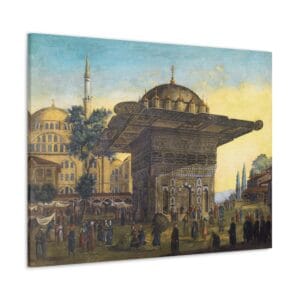 Antoine Ignace Melling Tophane Çeşmesi Kanvas Tablo