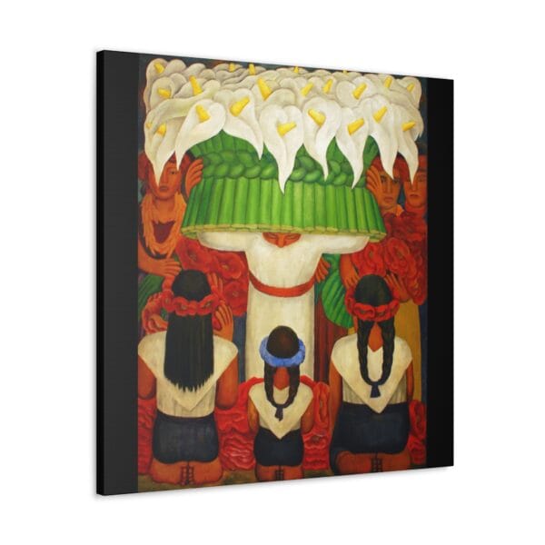Diego Rivera Flower Festival Feast of Santa Anita Kanvas Tablo